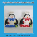 Ceramic souvenir Penguin chef fridge magnet